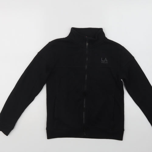 LA Gear Girls Black  Polyester Full Zip Sweatshirt Size 8-9 Years  Zip