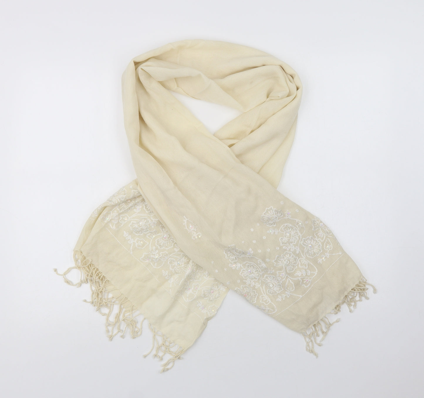 Tie Rack Womens Ivory  Wool  Shawl/Wrap