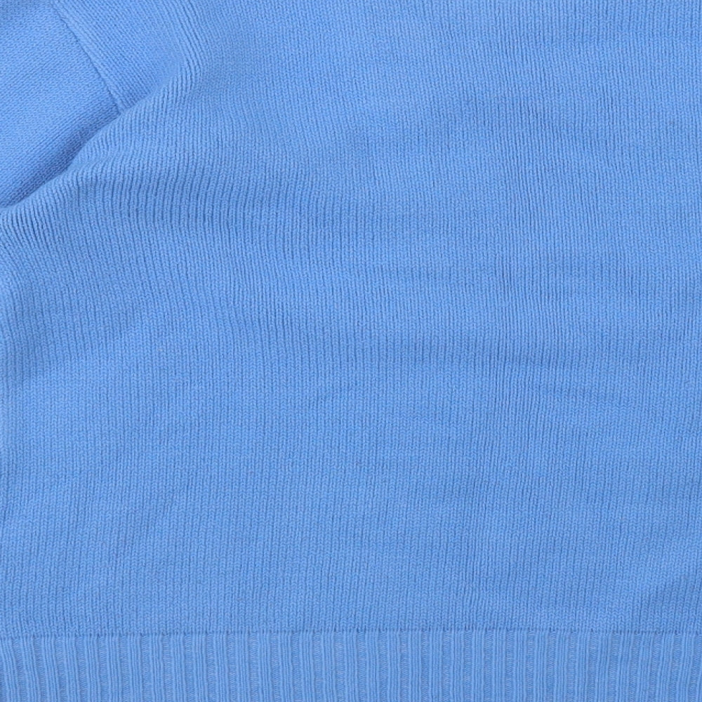 Choice Collection Womens Blue Crew Neck  Acrylic Pullover Jumper Size M