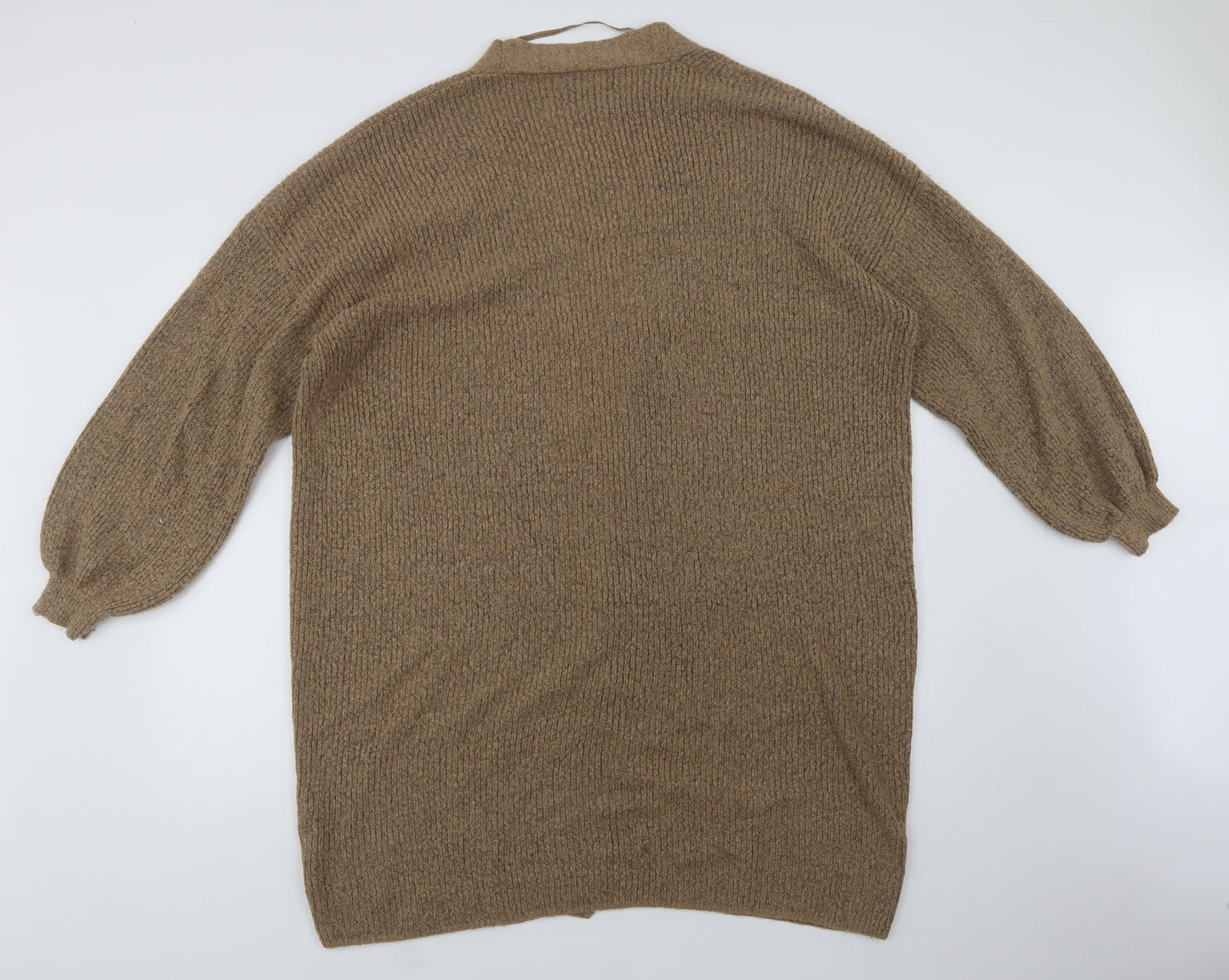 Primark Womens Beige V-Neck  Acrylic Cardigan Jumper Size XL