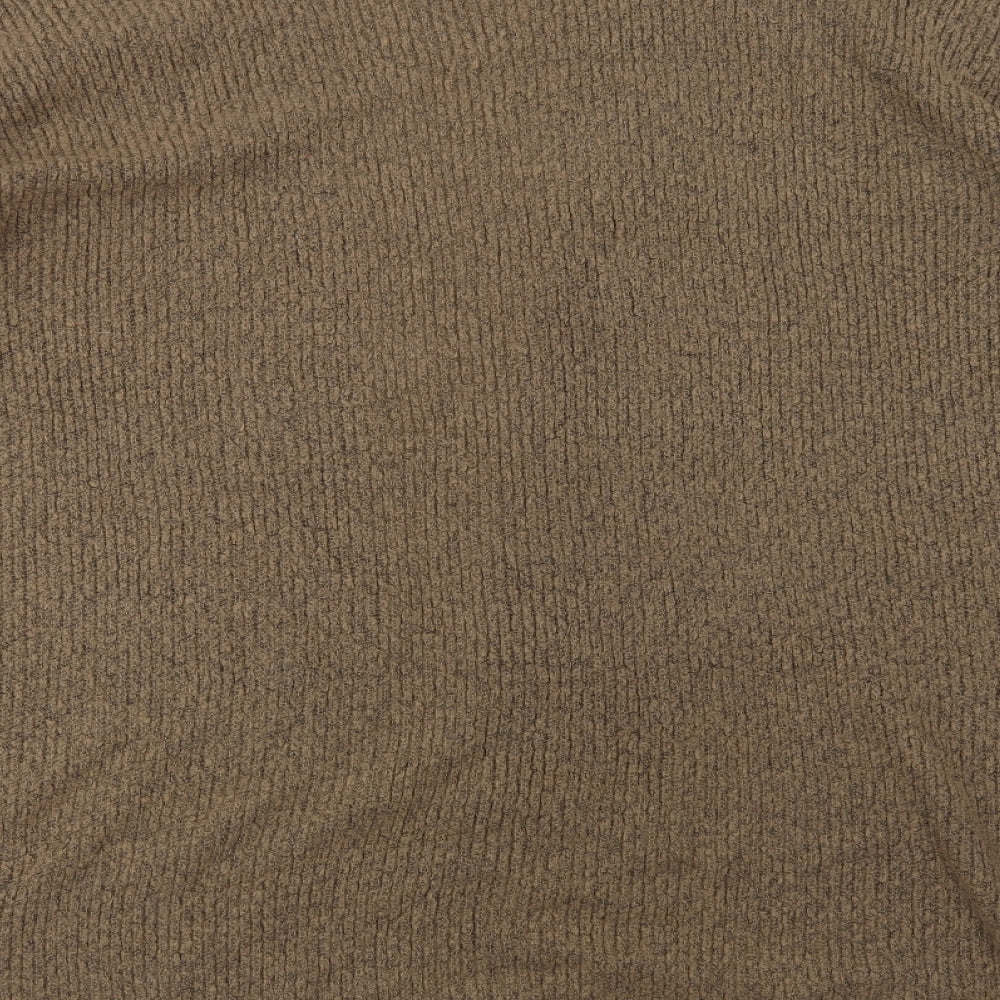 Primark Womens Beige V-Neck  Acrylic Cardigan Jumper Size XL