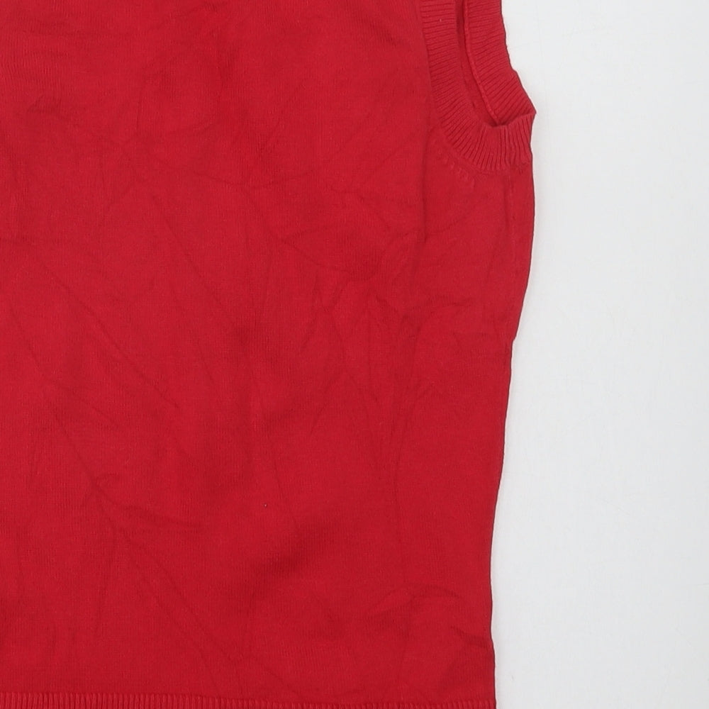 Oasis Womens Pink  Cotton Basic Blouse Size 8 Scoop Neck