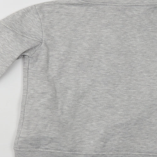 LA Gear Girls Grey  Polyester Full Zip Sweatshirt Size 9-10 Years  Zip