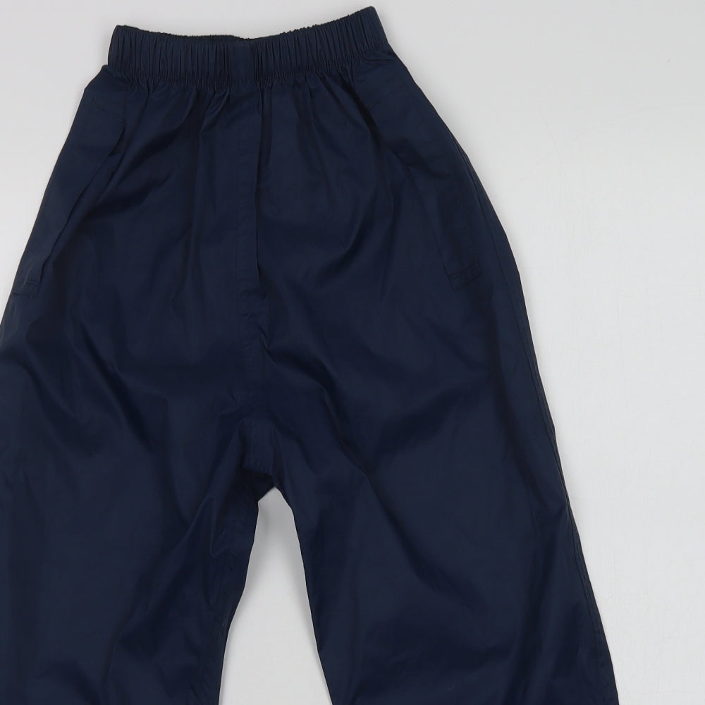 Regatta Boys Blue  Polyester Rain Trousers Trousers Size 5-6 Years  Regular