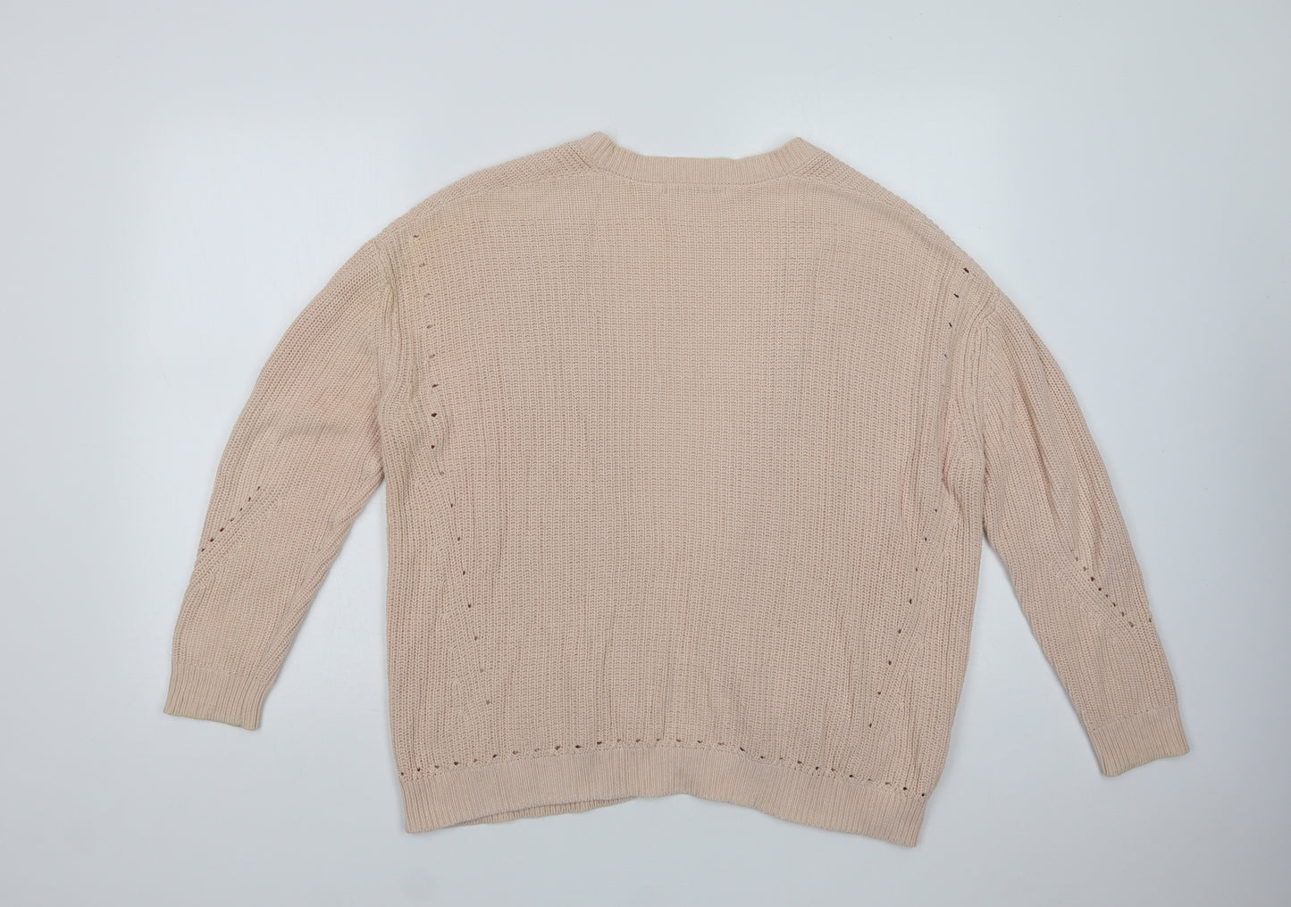 Mango Womens Pink V-Neck   Cardigan Jumper Size S