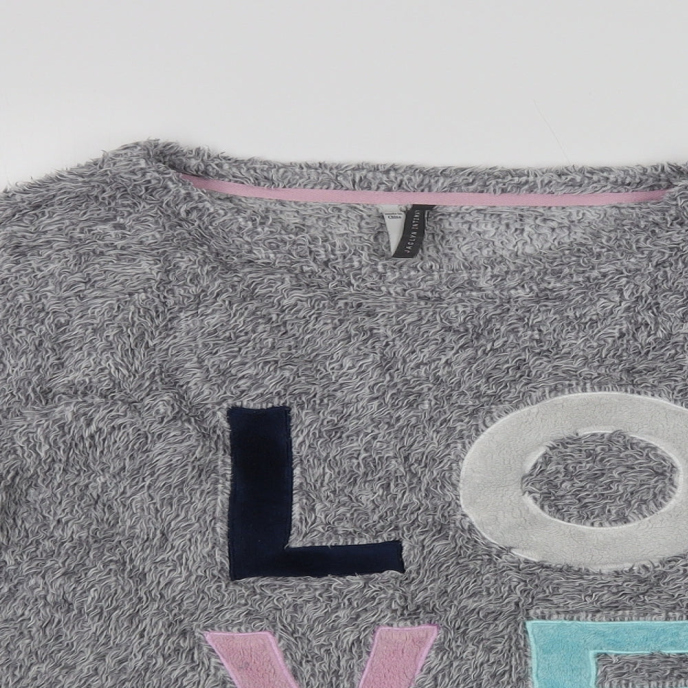 Jaclyn Intimates Womens Grey  Polyester Top Pyjama Top Size L   - Love