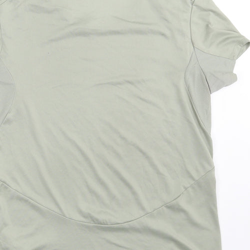 Quechua Womens Green  Nylon Basic Casual Size S Round Neck