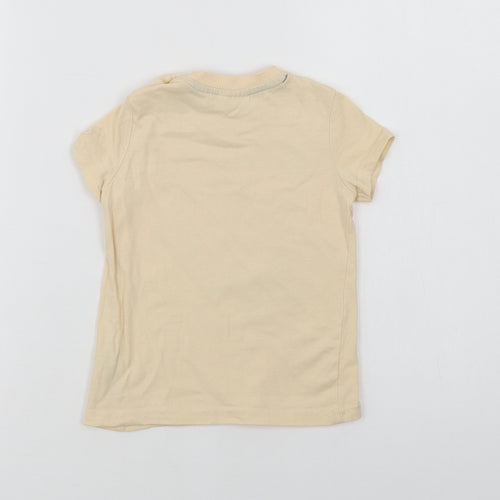 Disney Baby Baby Beige  Cotton Basic T-Shirt Size 3-6 Months Crew Neck Snap - The Lion King
