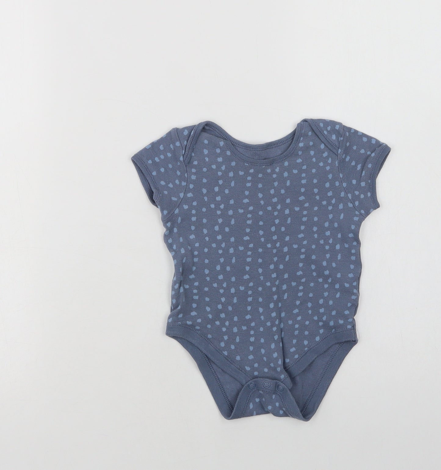 Primark Baby Blue Animal Print Cotton Romper One-Piece Size 12-18 Months  Snap