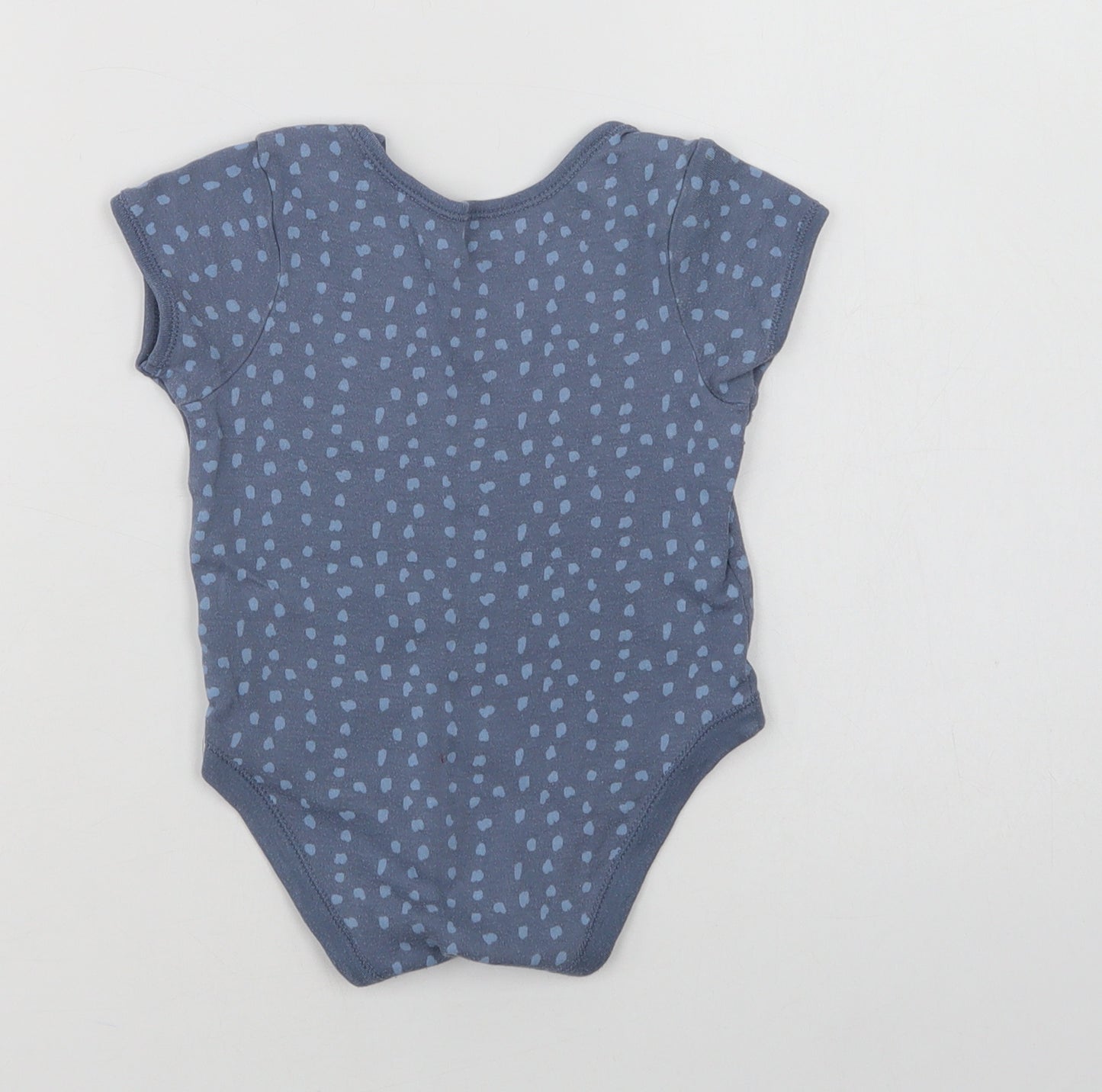 Primark Baby Blue Animal Print Cotton Romper One-Piece Size 12-18 Months  Snap