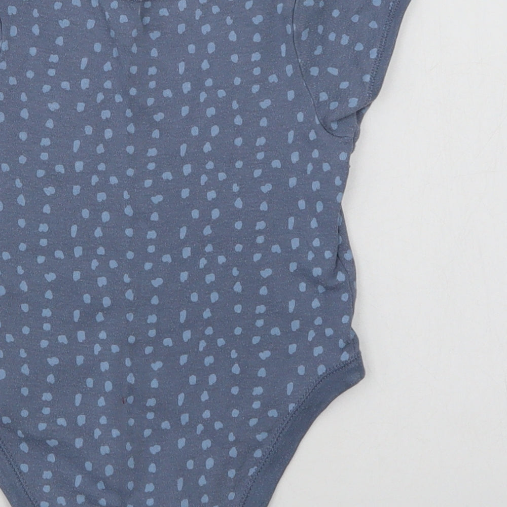 Primark Baby Blue Animal Print Cotton Romper One-Piece Size 12-18 Months  Snap