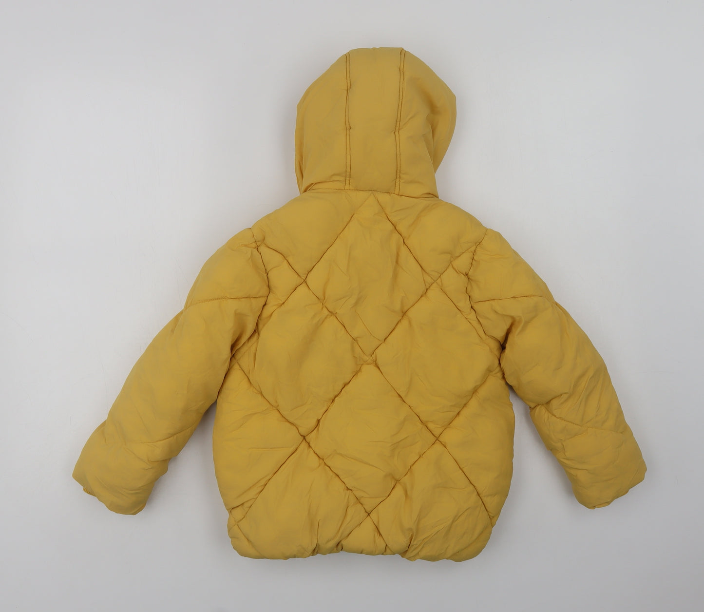 George Girls Yellow   Puffer Jacket Jacket Size 5-6 Years  Zip