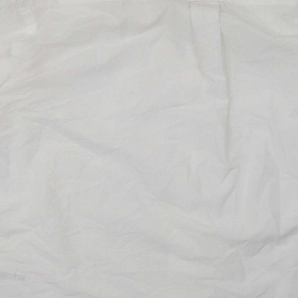 Dunnes Stores Mens White  Polyester  Dress Shirt Size 16.5 Collared Button