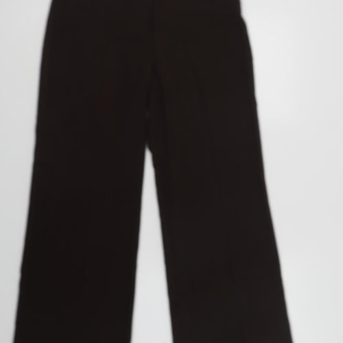Marks and Spencer Womens Brown  Polyester Dress Pants Trousers Size 12 L28 in Regular Hook & Loop
