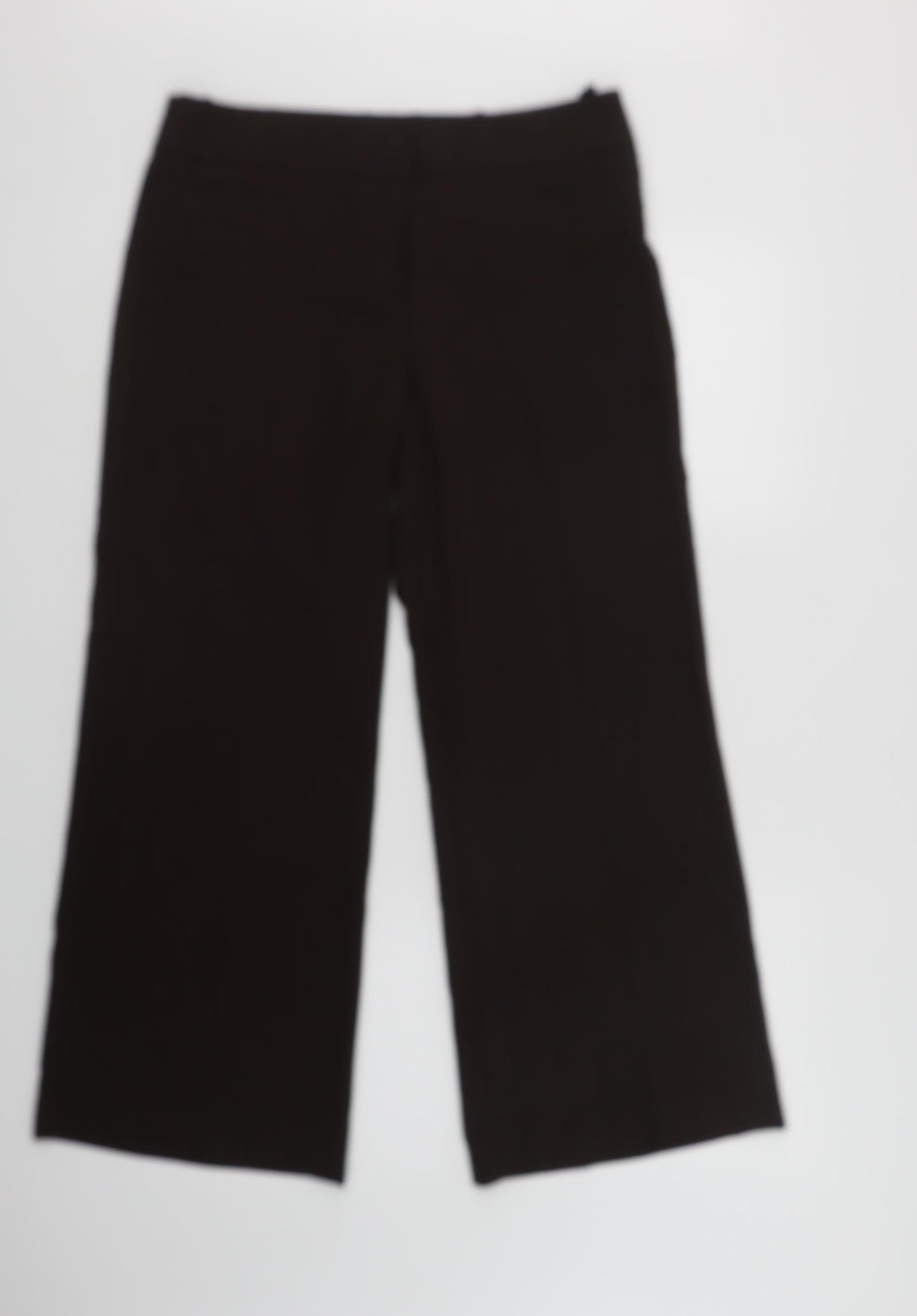 Marks and Spencer Womens Brown  Polyester Dress Pants Trousers Size 12 L28 in Regular Hook & Loop