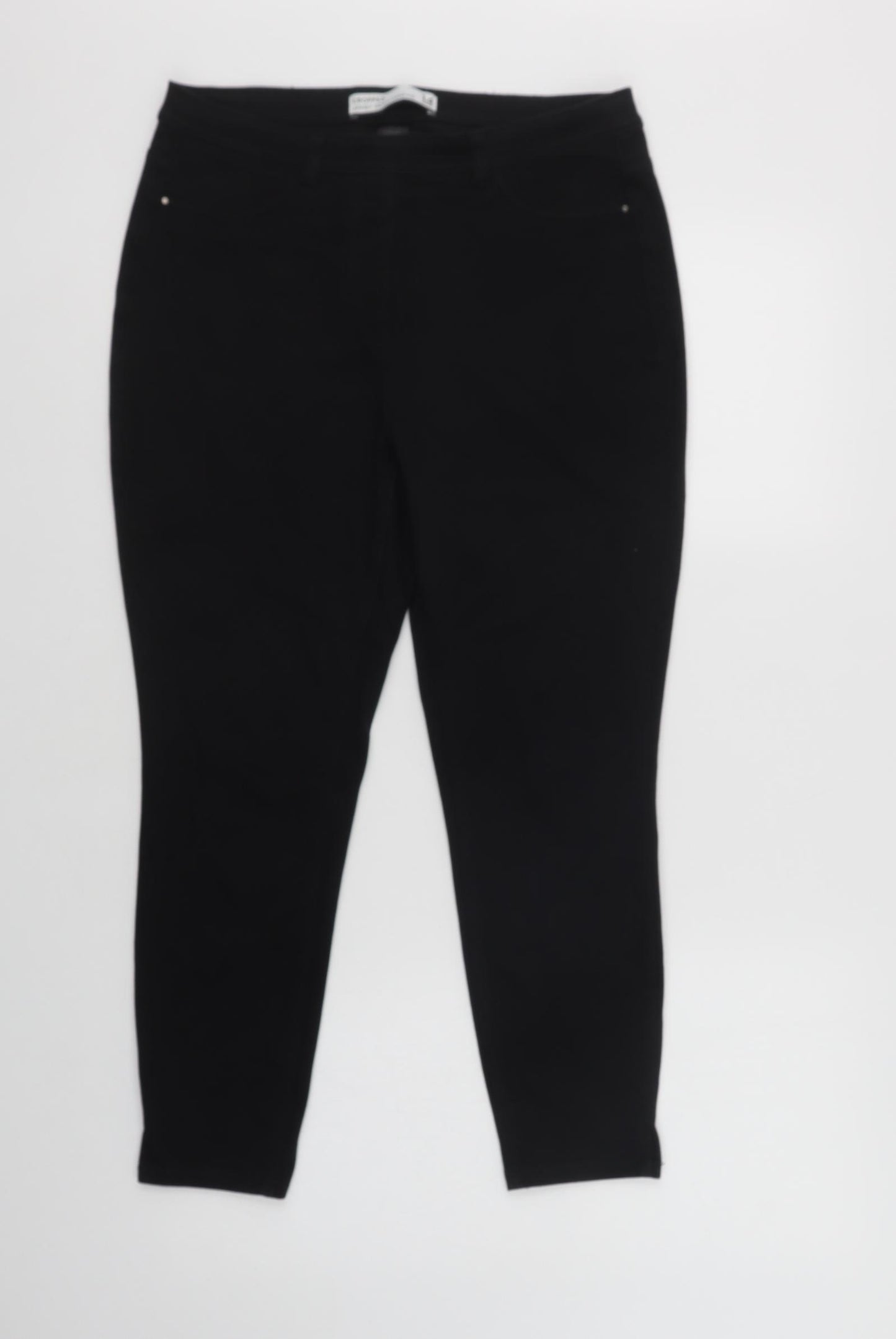 NEXT Womens Black  Cotton Cropped Jeans Size 14 L26 in Regular