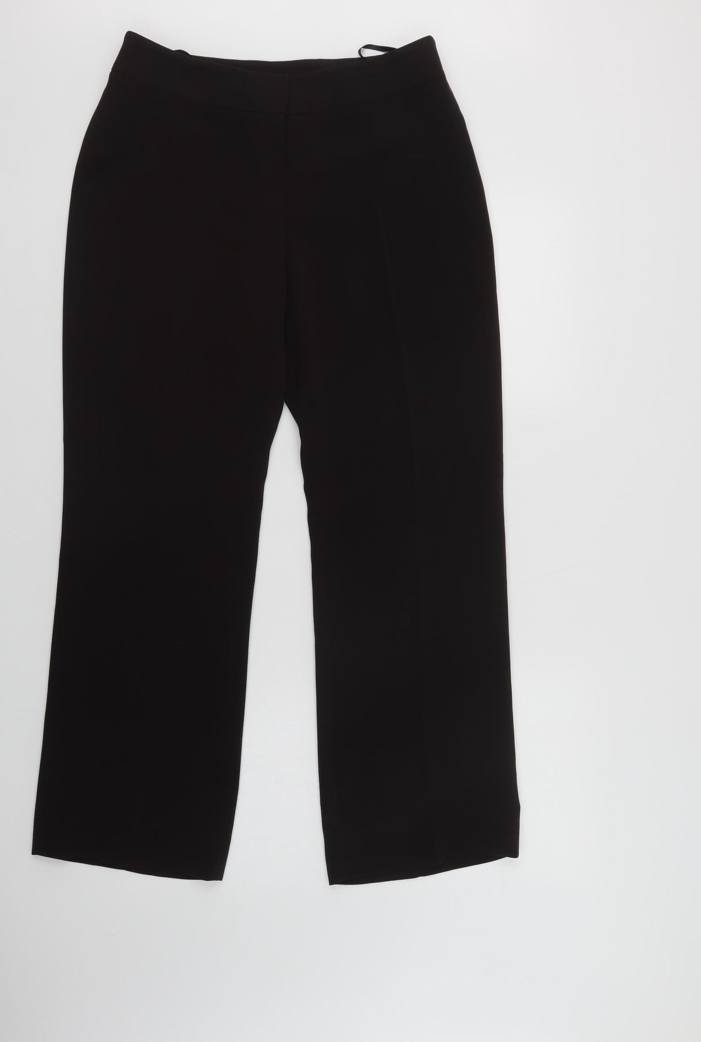 Principles Womens Brown  Polyester Dress Pants Trousers Size 12 L30 in Regular Hook & Loop