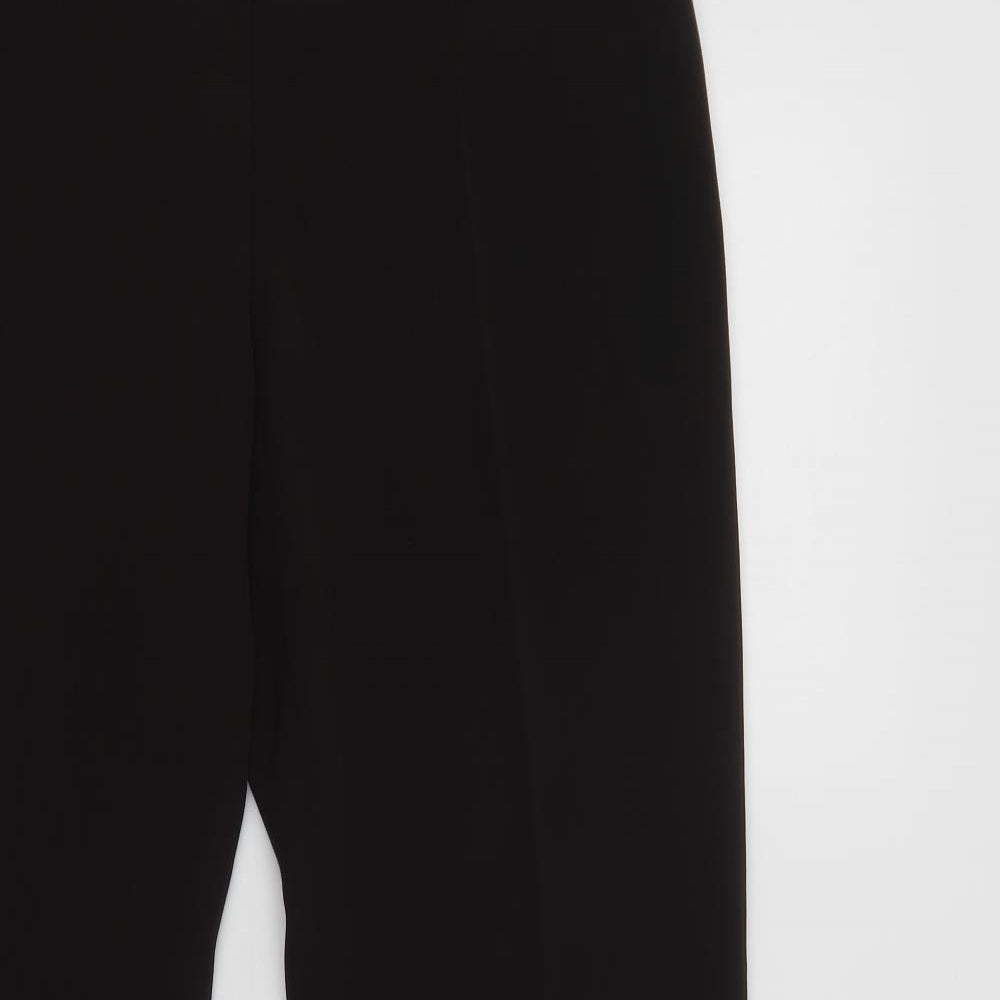 Principles Womens Brown  Polyester Dress Pants Trousers Size 12 L30 in Regular Hook & Loop