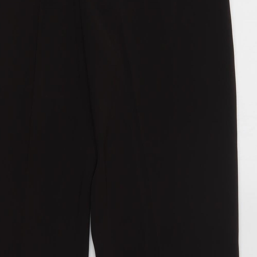 Principles Womens Brown  Polyester Dress Pants Trousers Size 12 L30 in Regular Hook & Loop