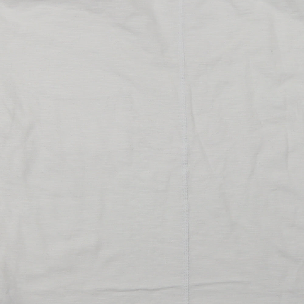 NEXT Womens White  Cotton Basic T-Shirt Size 14 Scoop Neck