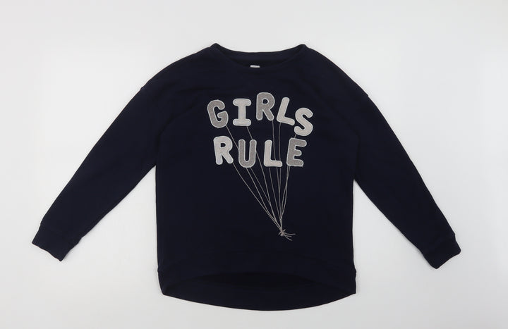 Gap Girls Blue Cotton Pullover Sweatshirt Size 12 Years - Girls Rule