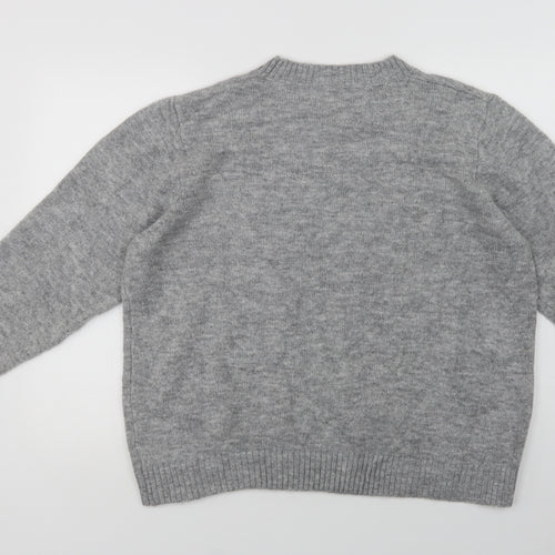 George Womens Grey Crew Neck  Acrylic Pullover Jumper Size XL   - Christmas Jumper