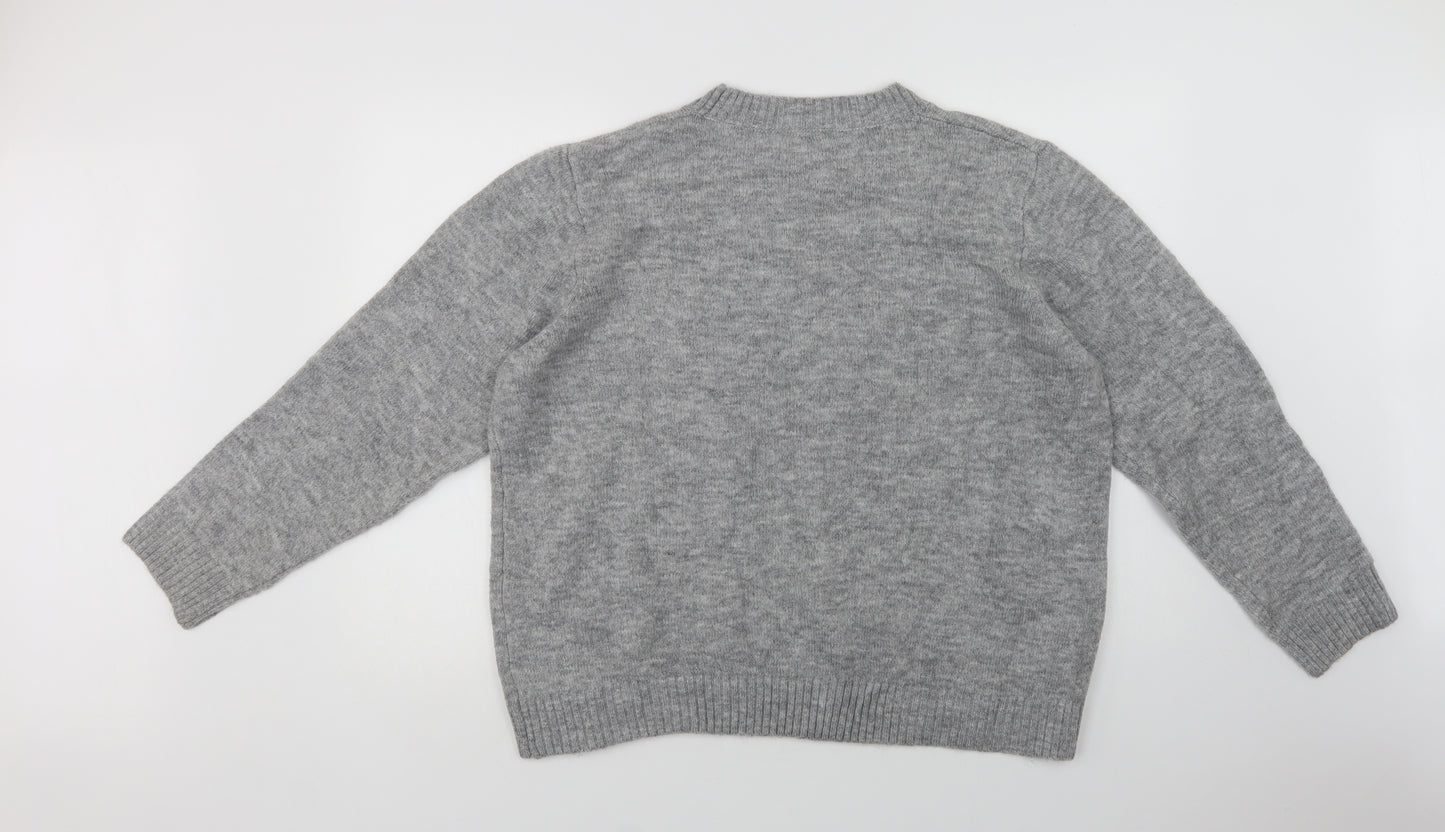 George Womens Grey Crew Neck  Acrylic Pullover Jumper Size XL   - Christmas Jumper