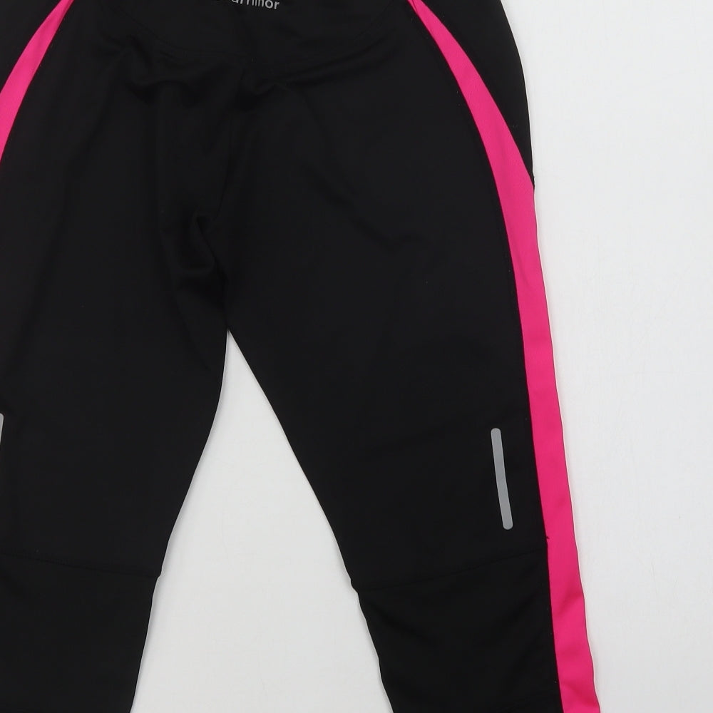 Karrimor Womens Black Colourblock Polyacrylate Fibre Cropped Leggings Size 10 L19 in Regular