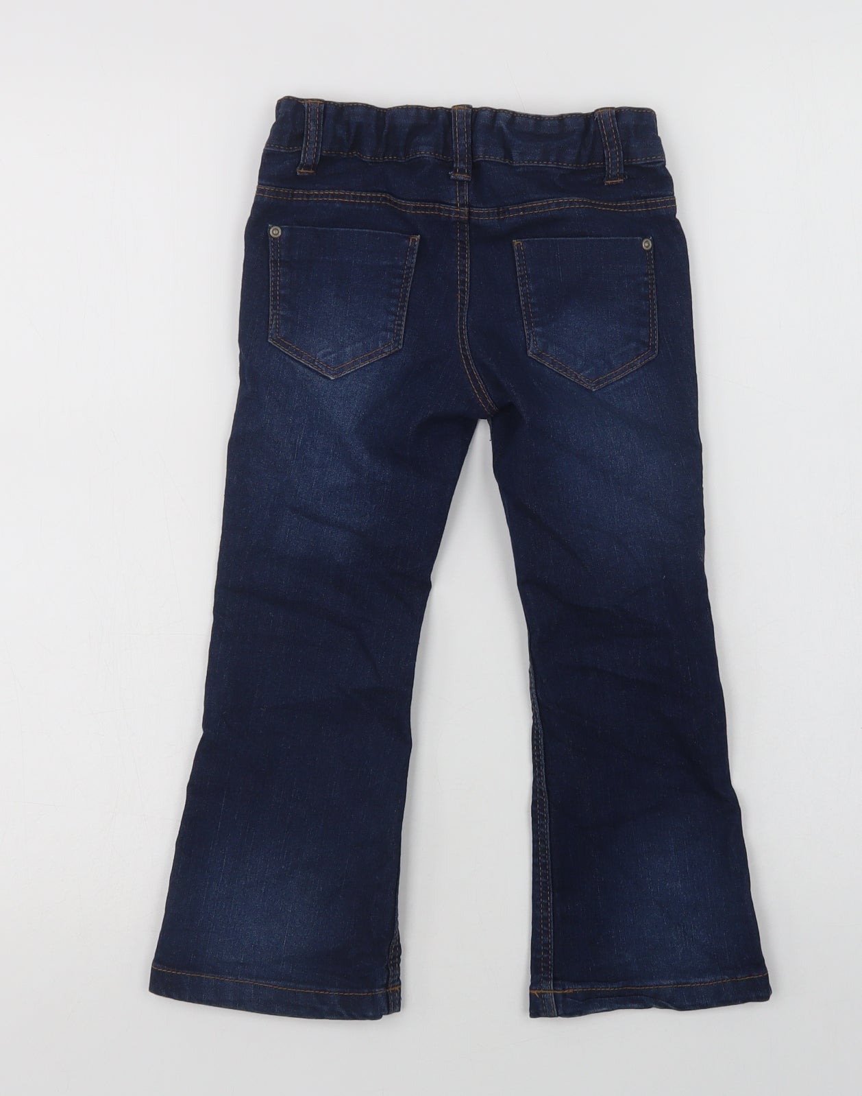 Blue Zoo  Girls Blue  Cotton Bootcut Jeans Size 4 Years  Regular Button