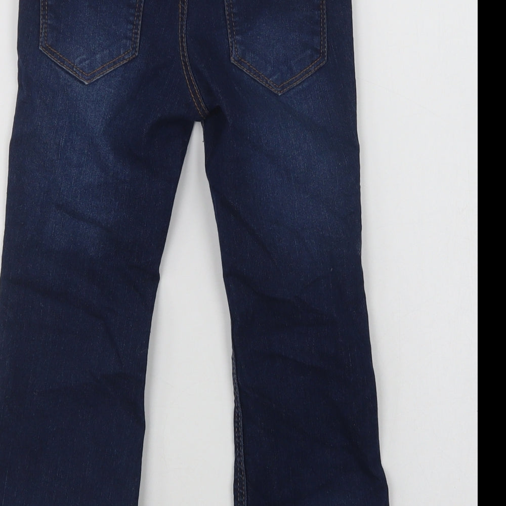 Blue Zoo  Girls Blue  Cotton Bootcut Jeans Size 4 Years  Regular Button