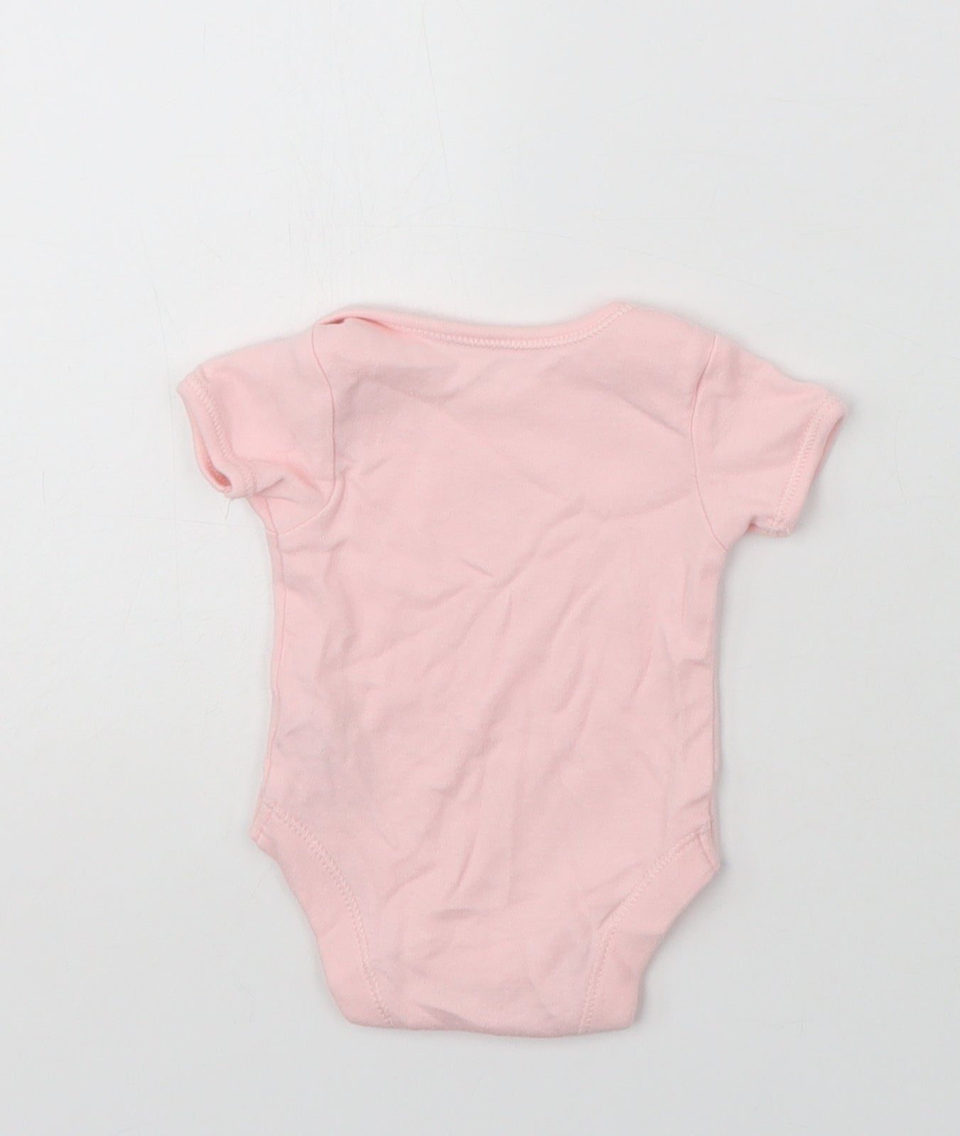 George Baby Pink  Cotton Romper One-Piece Size 0-3 Months  Snap - Tiny Baby