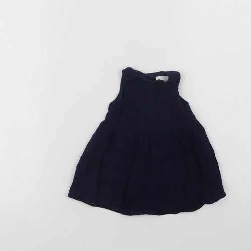 NEXT Baby Blue  Cotton A-Line  Size 0-3 Months  Collared Button