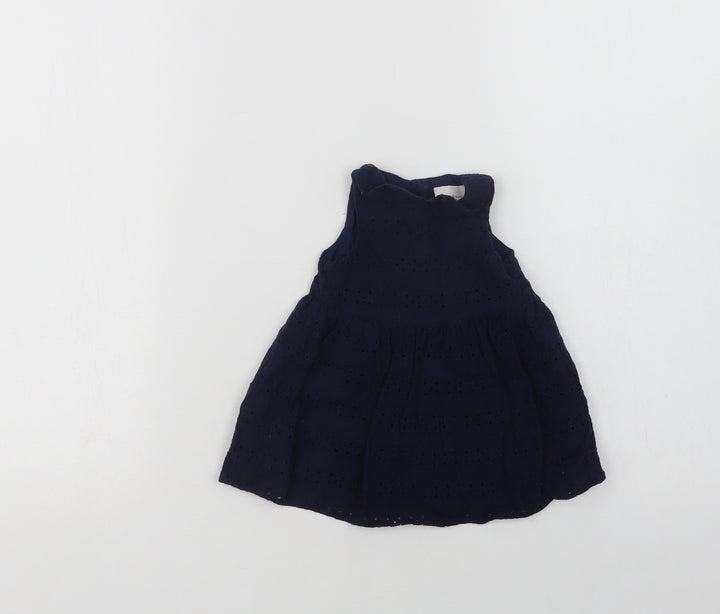 NEXT Baby Blue  Cotton A-Line  Size 0-3 Months  Collared Button