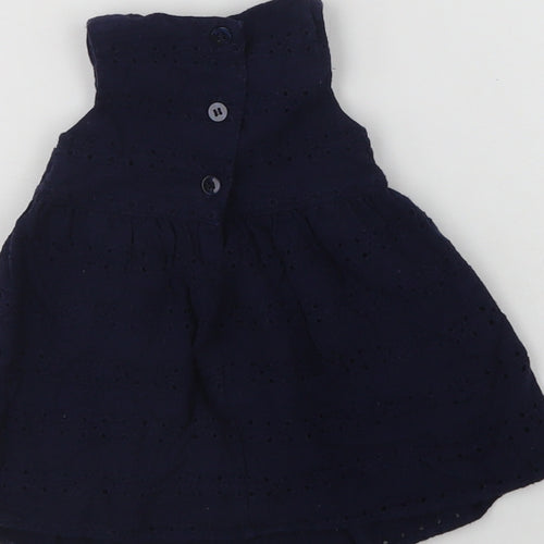 NEXT Baby Blue  Cotton A-Line  Size 0-3 Months  Collared Button