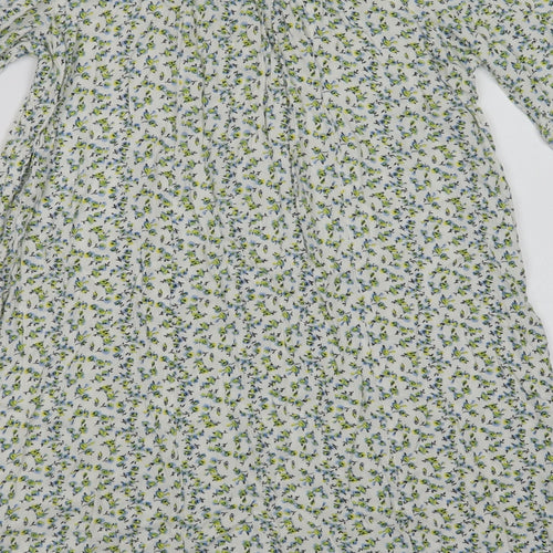 F&F Womens Green Floral Viscose A-Line  Size 12  Off the Shoulder