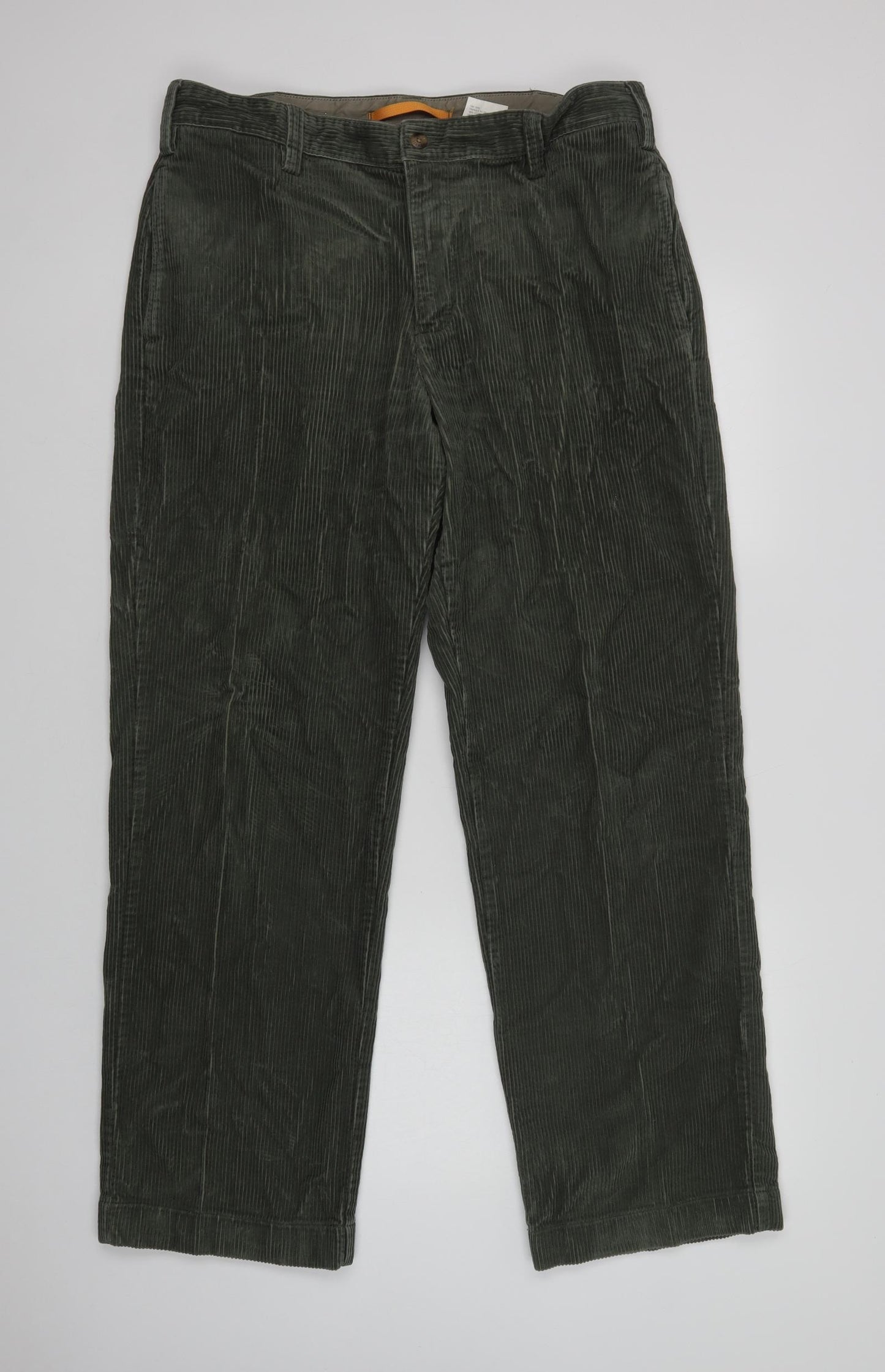 Timberland Mens Green  Cotton Trousers  Size 36 L32 in Regular Button