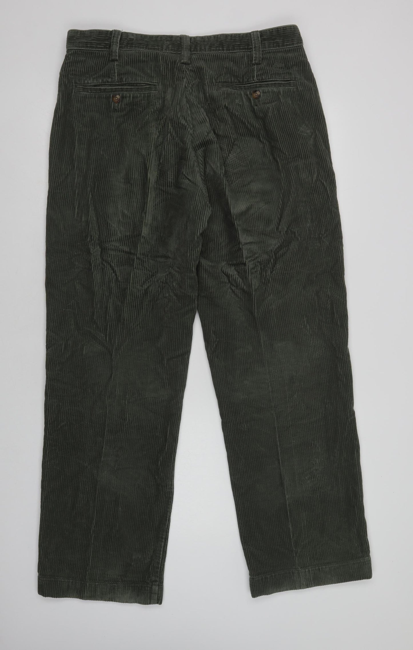 Timberland Mens Green  Cotton Trousers  Size 36 L32 in Regular Button