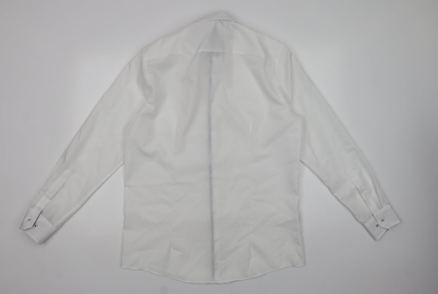 Venti Mens White  Cotton  Dress Shirt Size 16.5 Collared Button