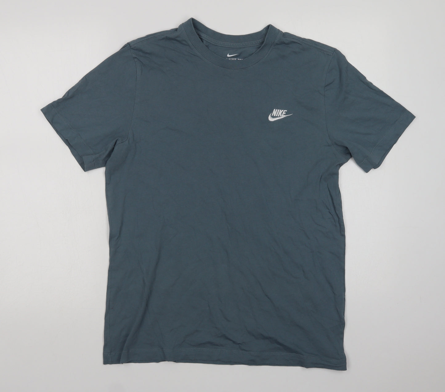 Nike Mens Green  Cotton  T-Shirt Size M Crew Neck