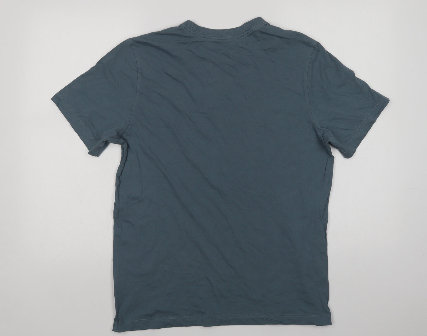 Nike Mens Green  Cotton  T-Shirt Size M Crew Neck