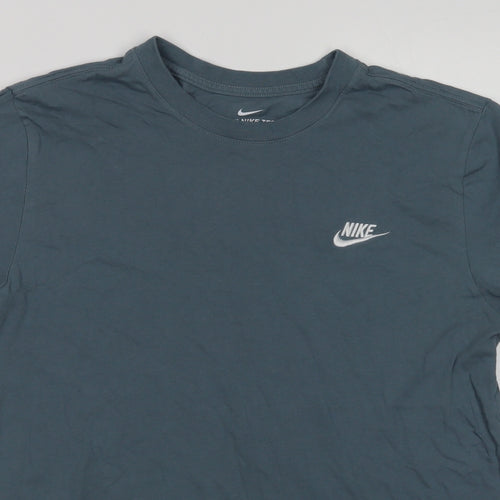 Nike Mens Green  Cotton  T-Shirt Size M Crew Neck