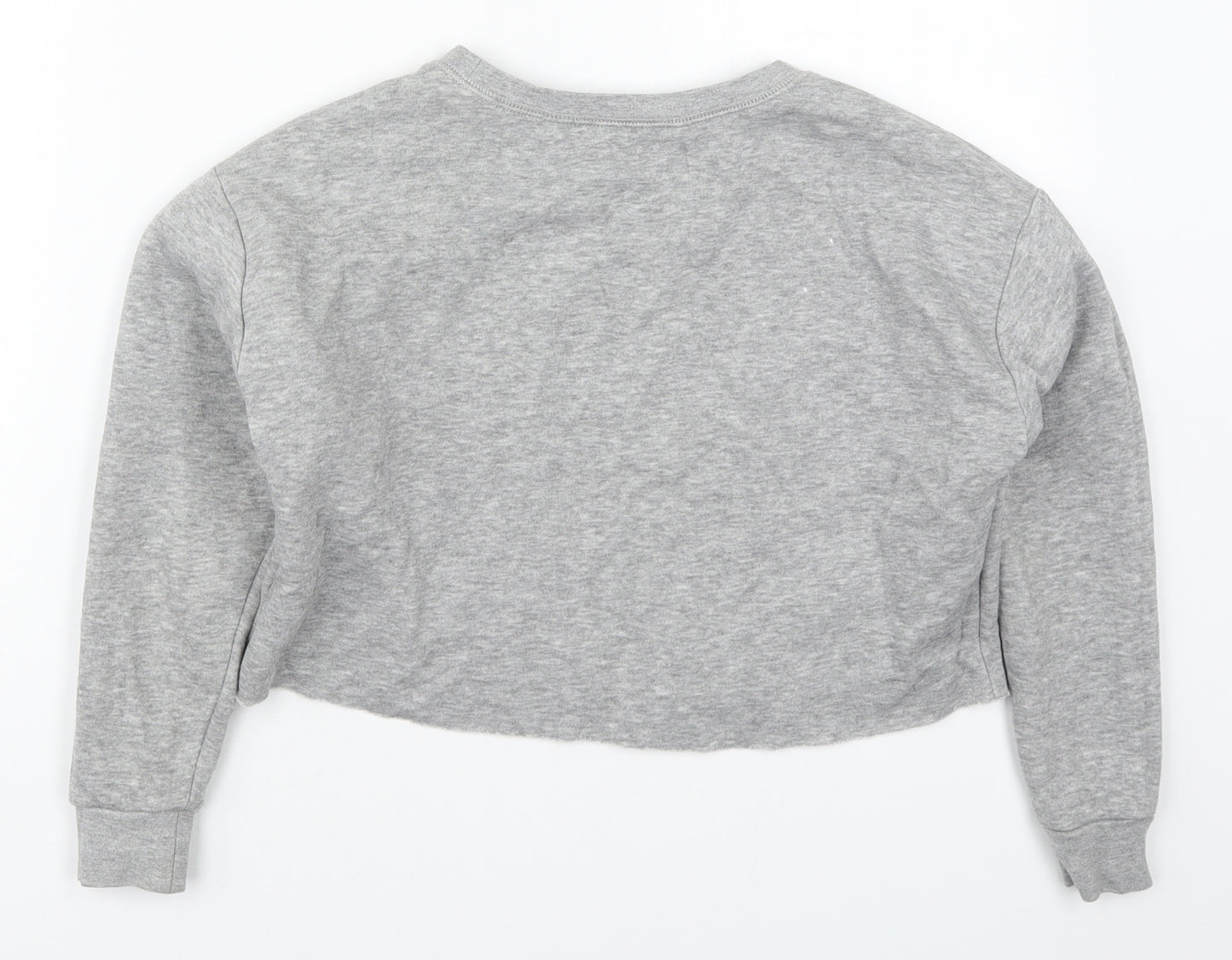 New Look Girls Grey  Cotton Pullover Sweatshirt Size 9 Years  Pullover - Girl Power