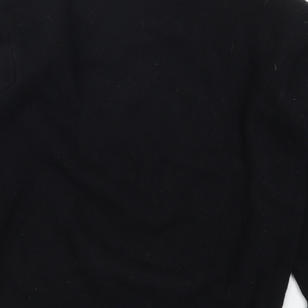 GI Womens Black Round Neck  Wool Pullover Jumper Size 10