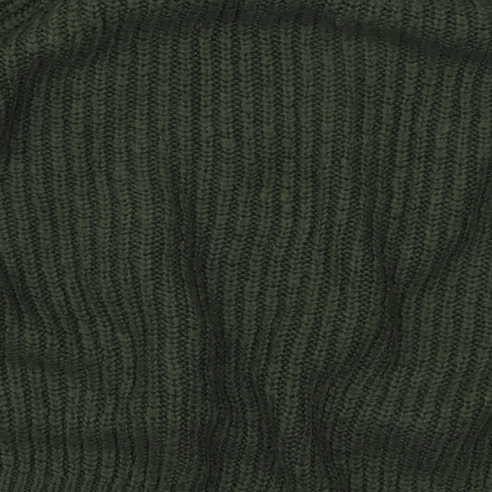 New Look Womens Green Round Neck  Acrylic Pullover Jumper Size 16