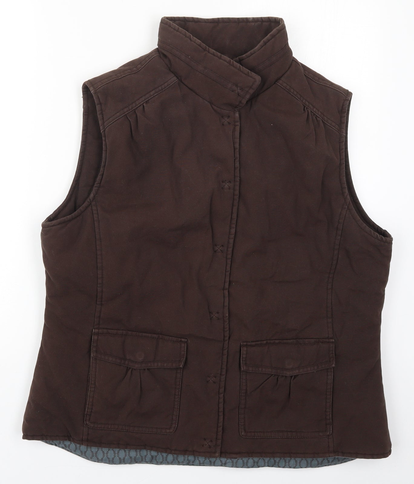 Hawkshead Womens Brown   Gilet Coat Size 16  Button - .
