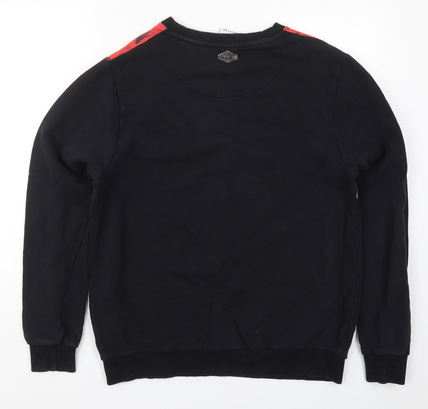 Blue Inc Mens Black  Cotton Pullover Sweatshirt Size 2XL   - Red Roses