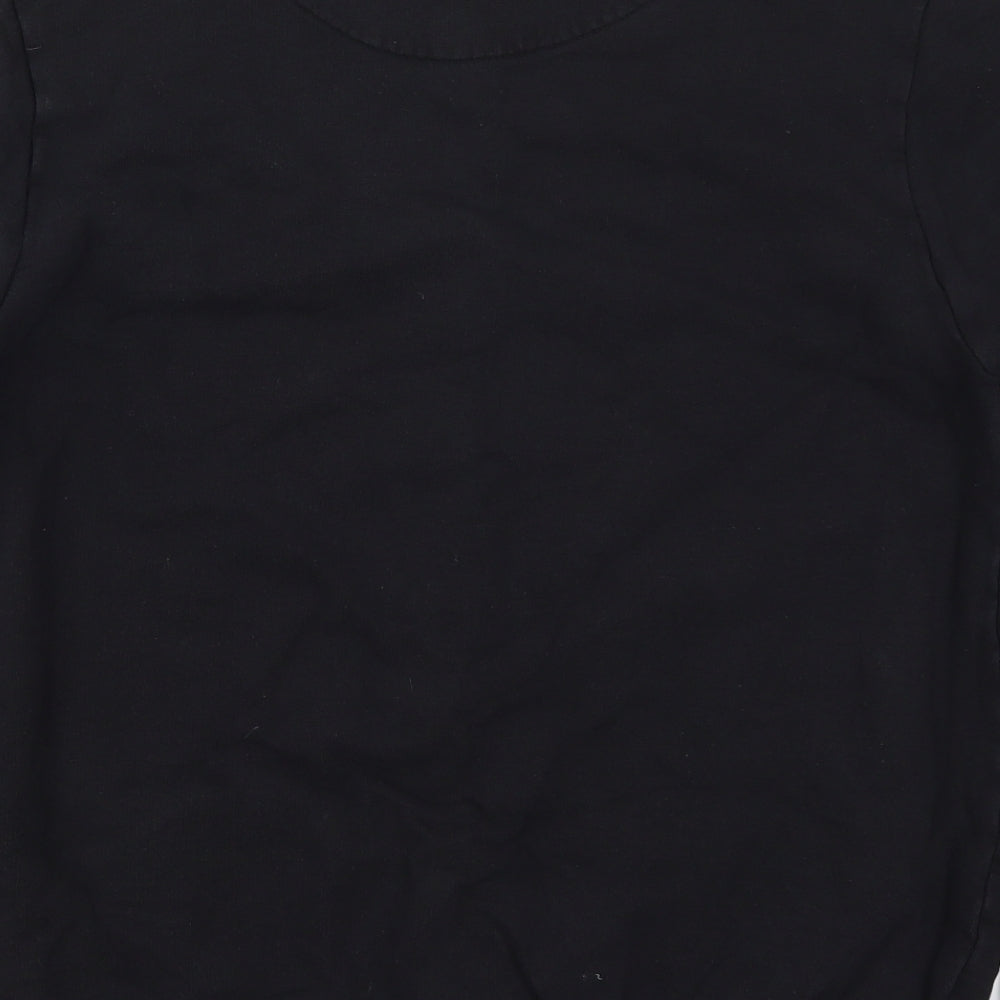 Blue Inc Mens Black  Cotton Pullover Sweatshirt Size 2XL   - Red Roses