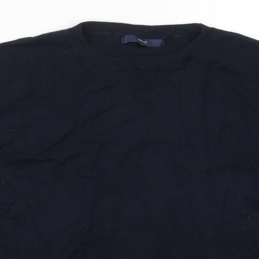 NEXT Womens Blue Round Neck  Cotton Pullover Jumper Size 12