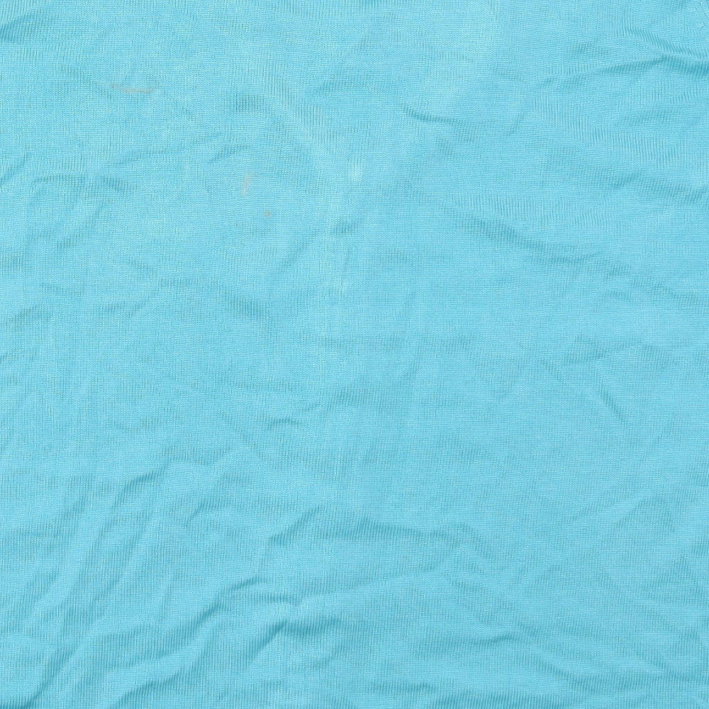 Bonmarché Womens Blue Round Neck  Acrylic Pullover Jumper Size XL   - Flower