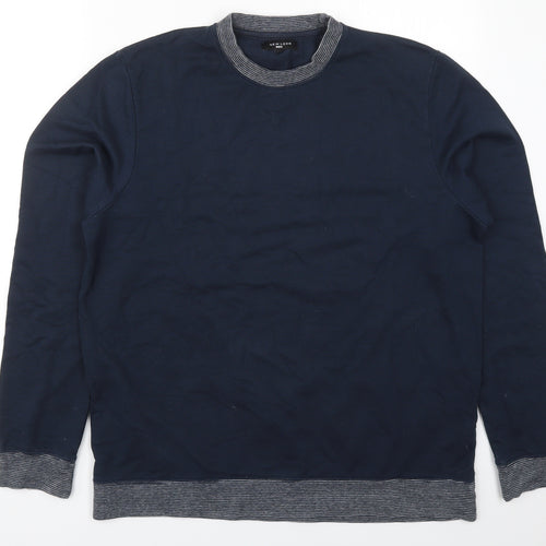 New Look Mens Blue  Cotton Pullover Sweatshirt Size M